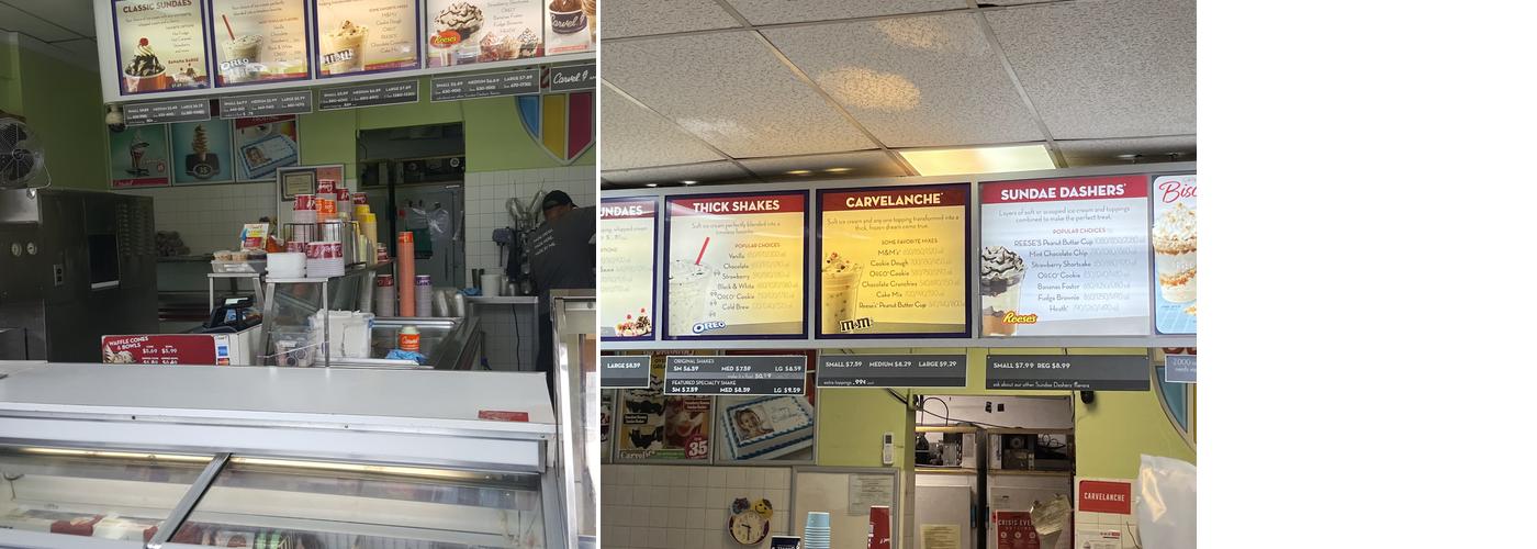 Carvel Menu