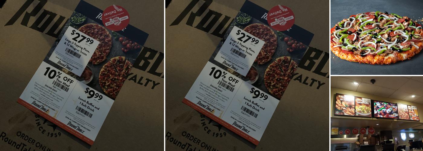 Round Table Pizza Menu