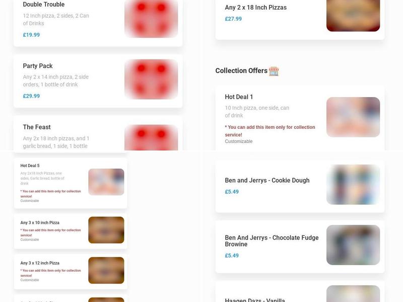 Hot Express Pizza Menu