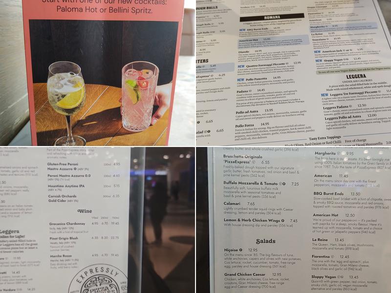 Pizza Express Menu