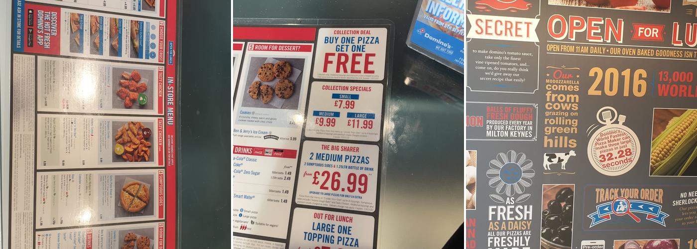 Domino's Pizza - London - West Drayton Menu