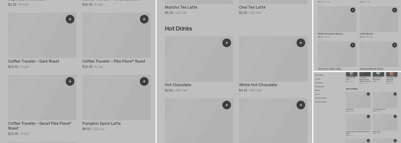 Starbucks Menu
