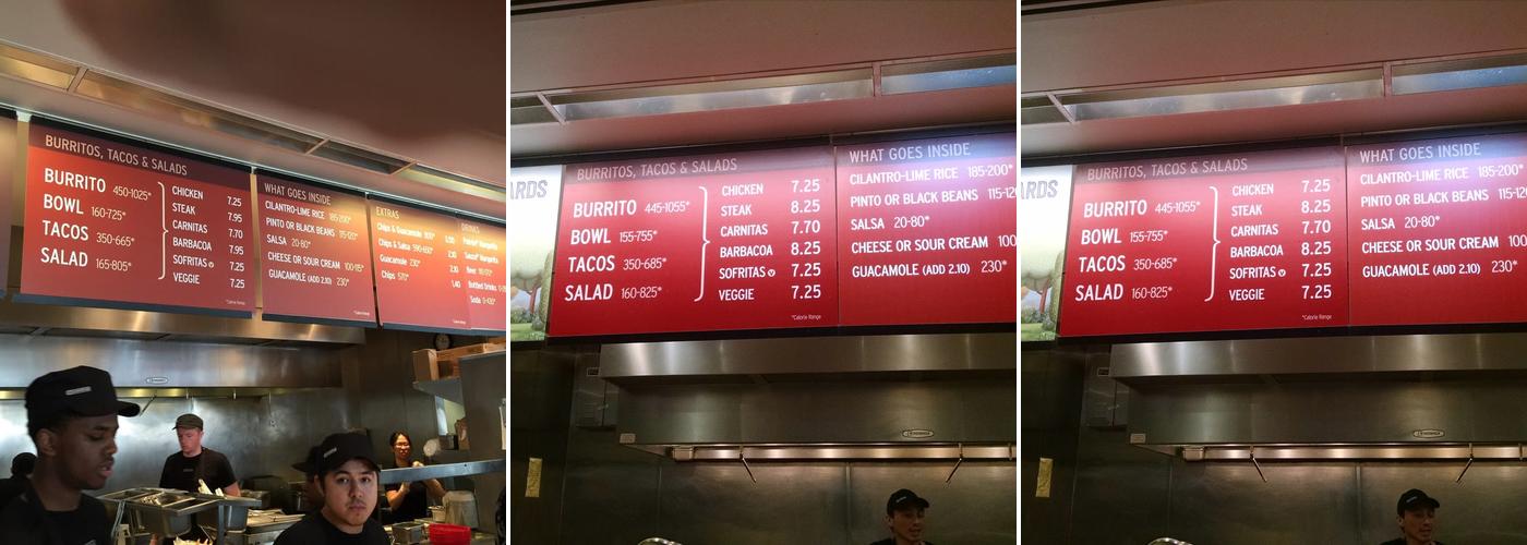 Chipotle Mexican Grill Menu