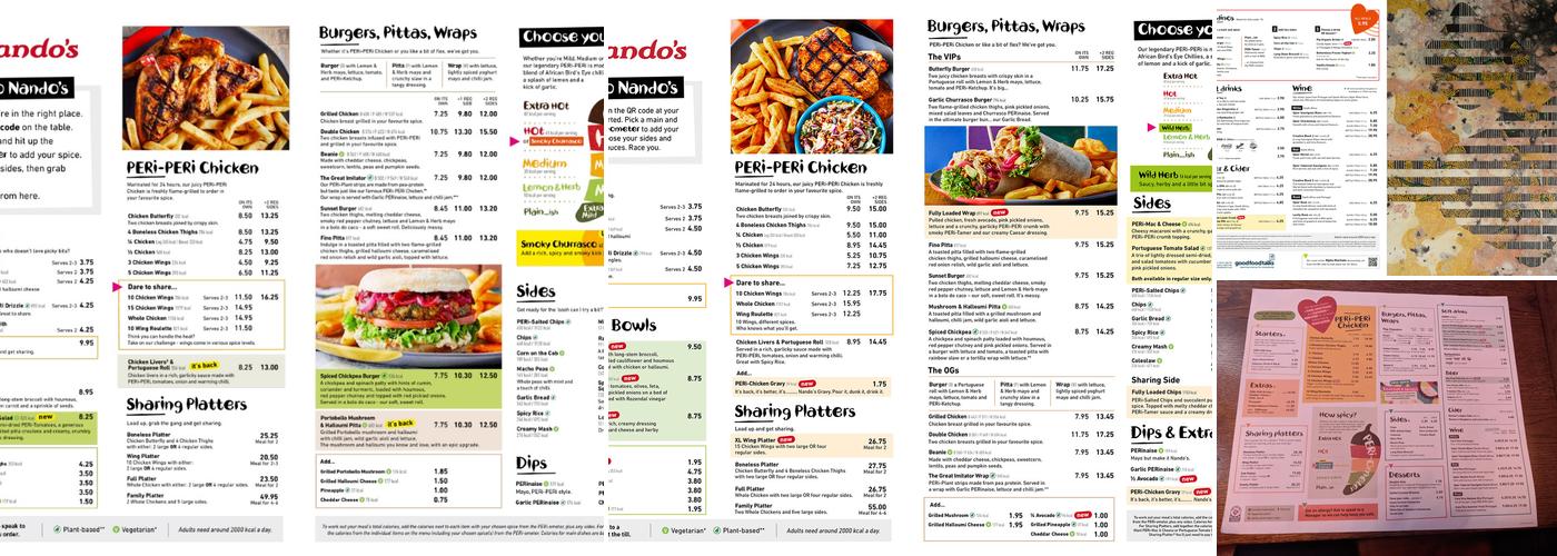 Nando's Ilford Menu