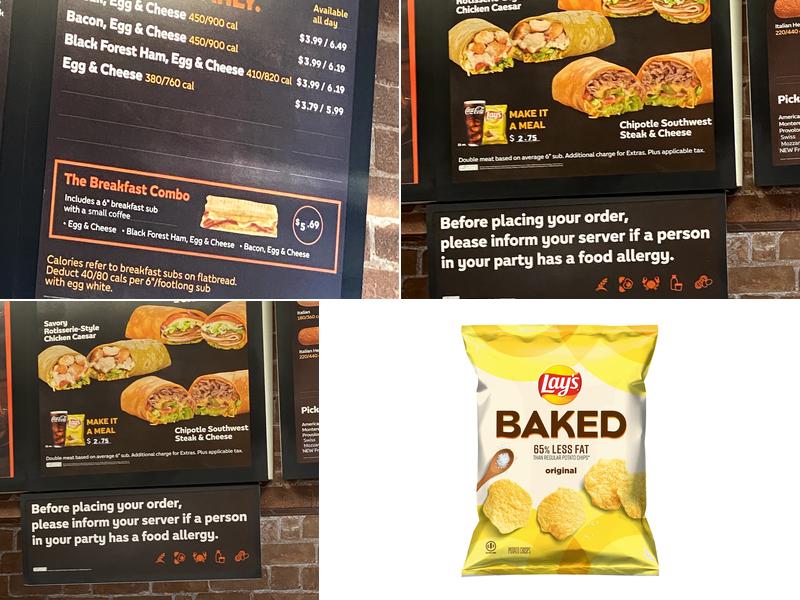 Subway Menu