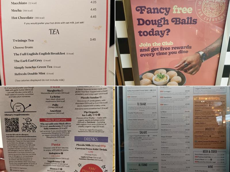 Pizza Express Menu