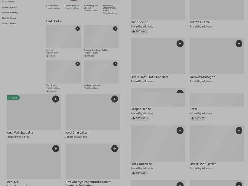 Dunkin' Menu