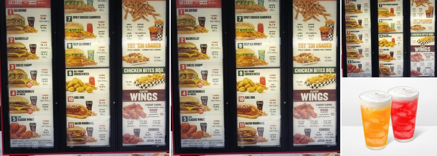 Checkers Menu