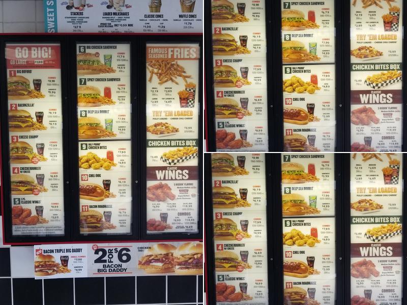 Checkers Menu