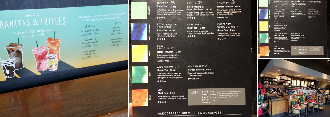 Starbucks Menu