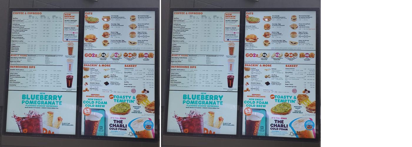 Dunkin' Menu