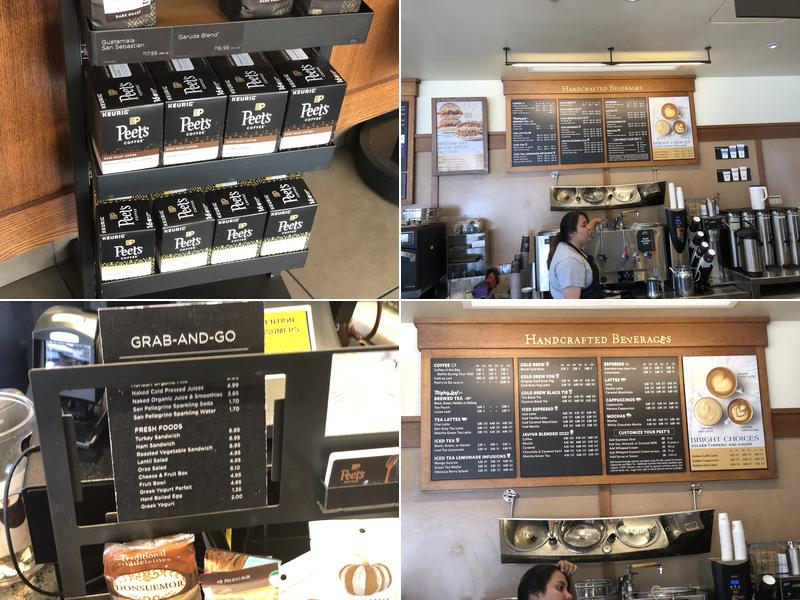 Peet's Coffee Menu