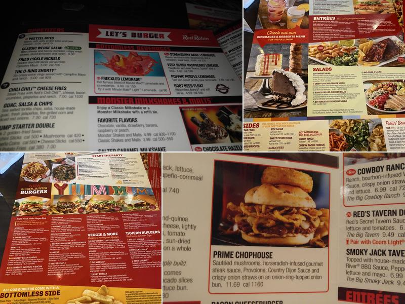 Red Robin Gourmet Burgers and Brews Menu