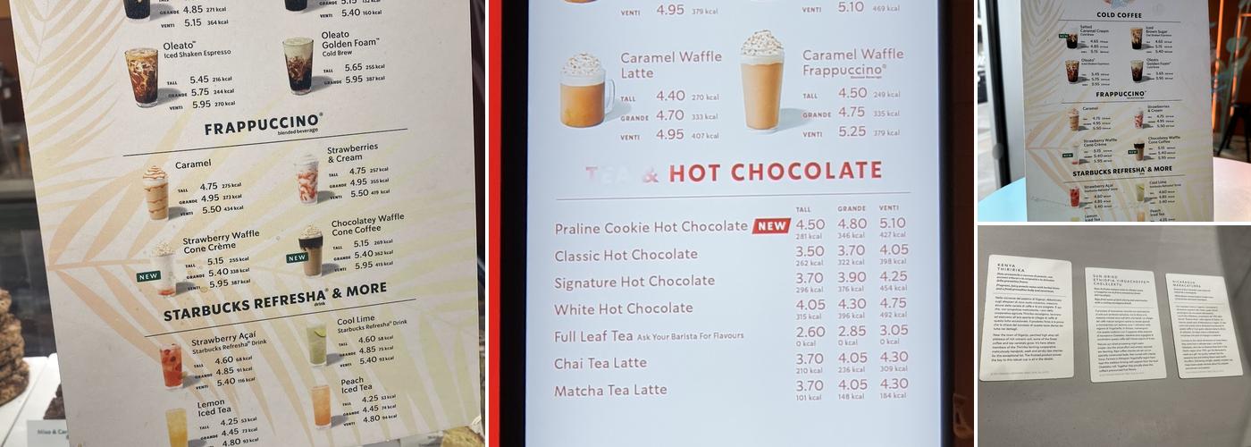 Starbucks Coffee Menu