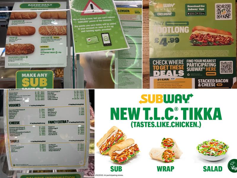 Subway Menu