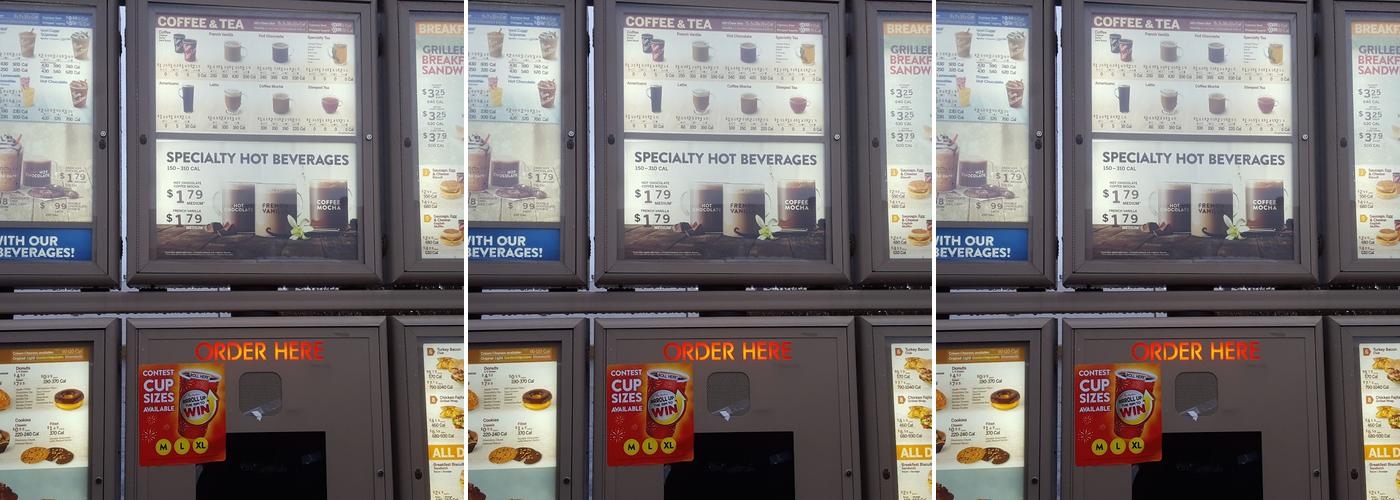 Tim Hortons Menu