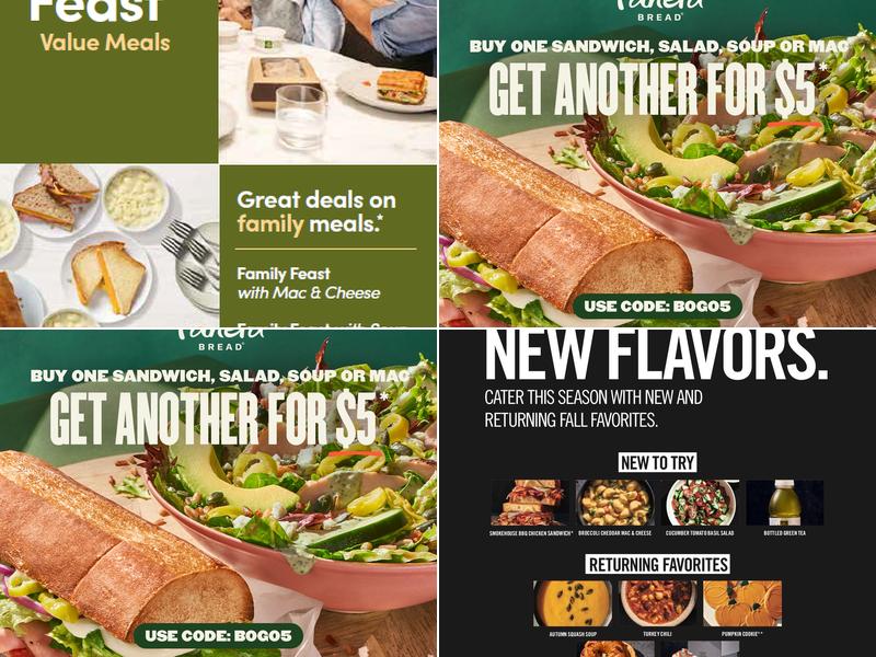 Panera Bread Menu