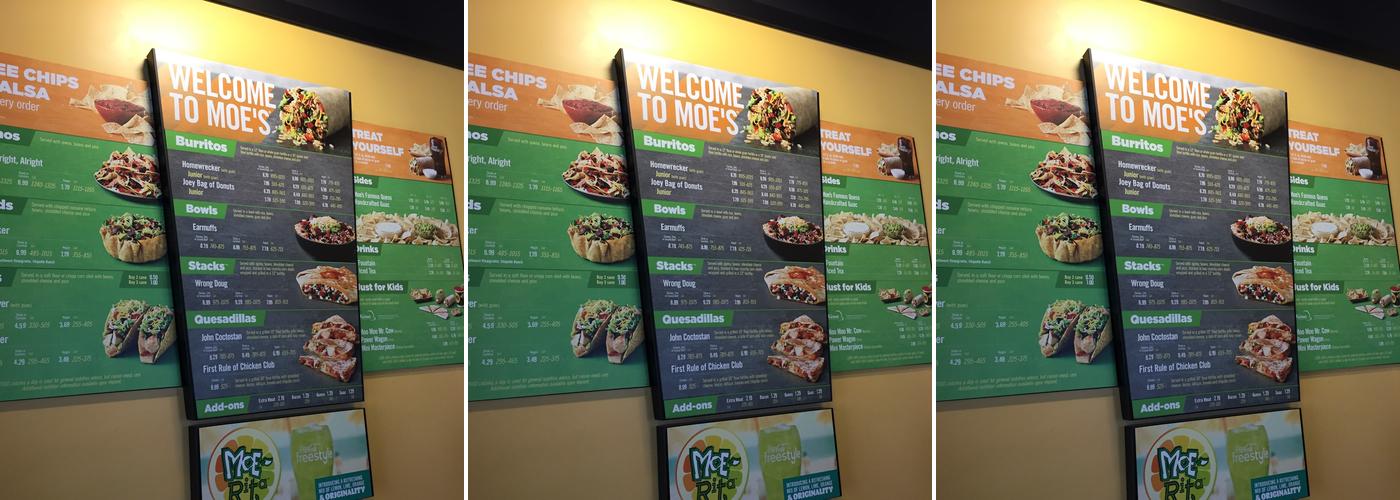 Moe's Southwest Grill Menu