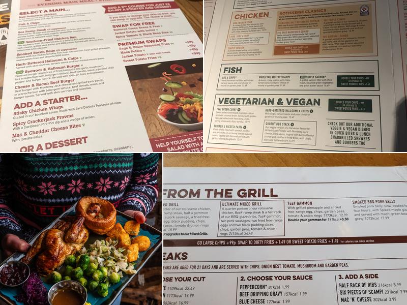Harvester Fountain Milton Keynes Menu