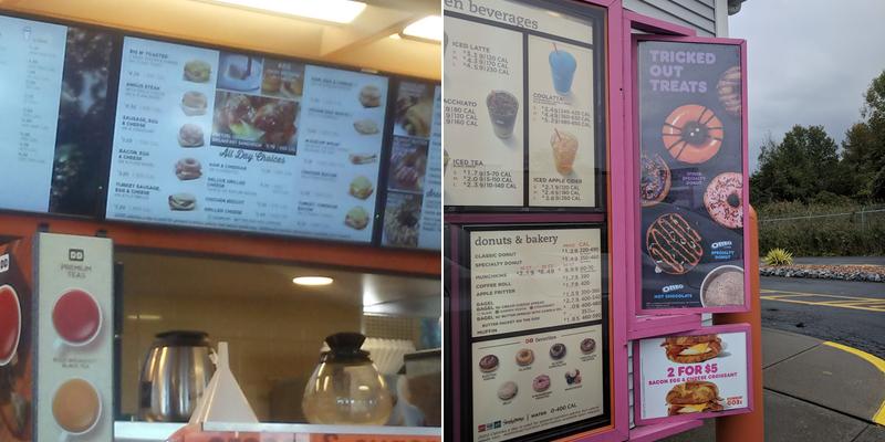 Dunkin' Menu