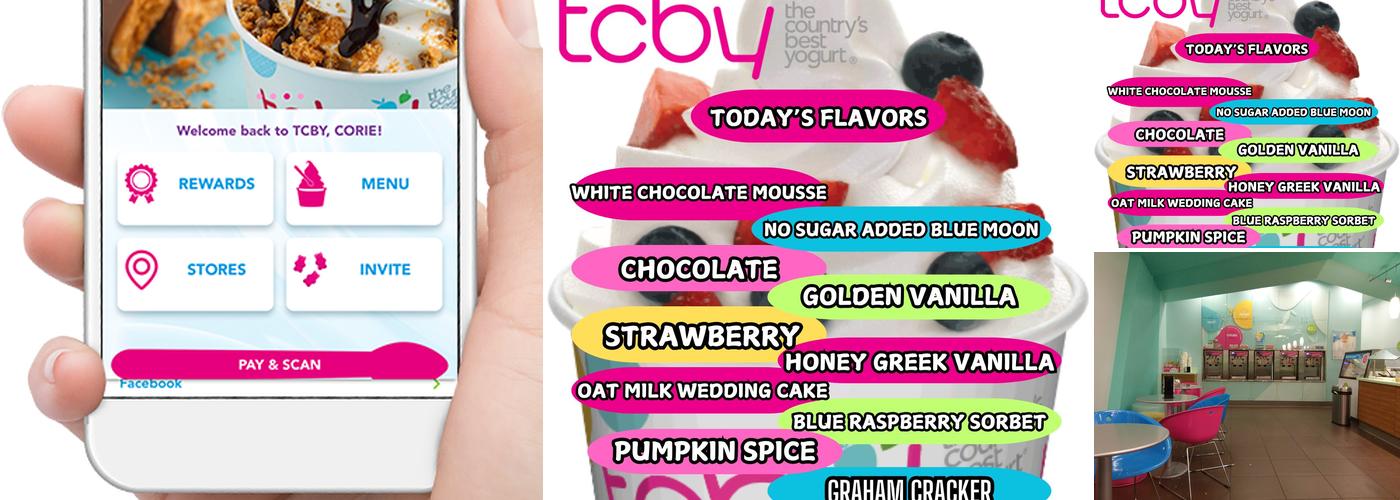 TCBY Frozen Yogurt Menu
