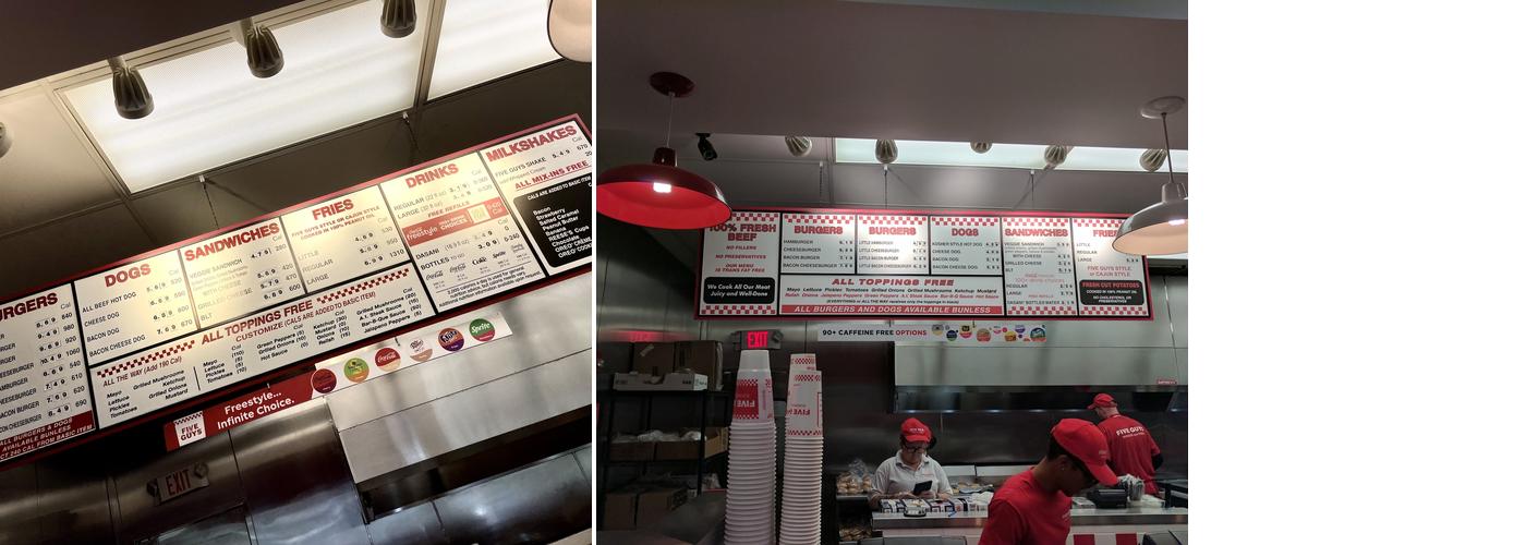 Five Guys Menu