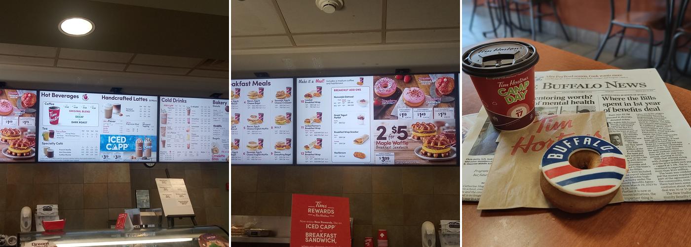 Tim Hortons Menu