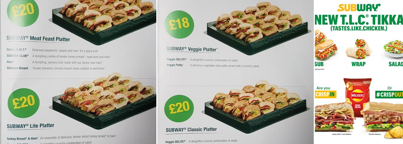 Subway Menu