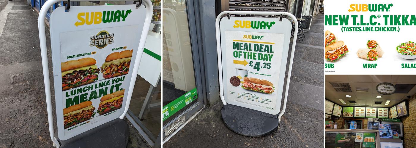 Subway Menu