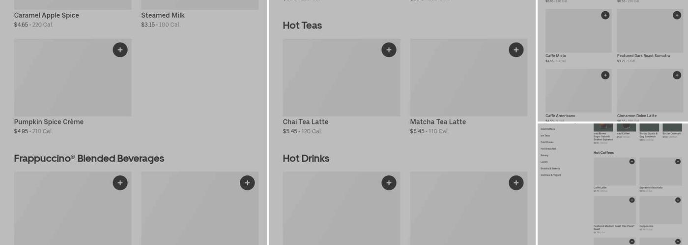 Starbucks Menu