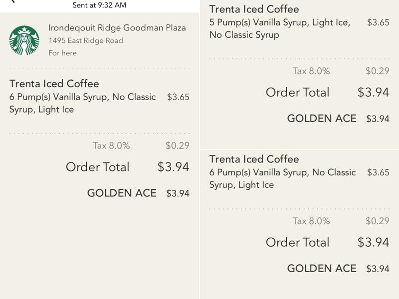 Starbucks Menu