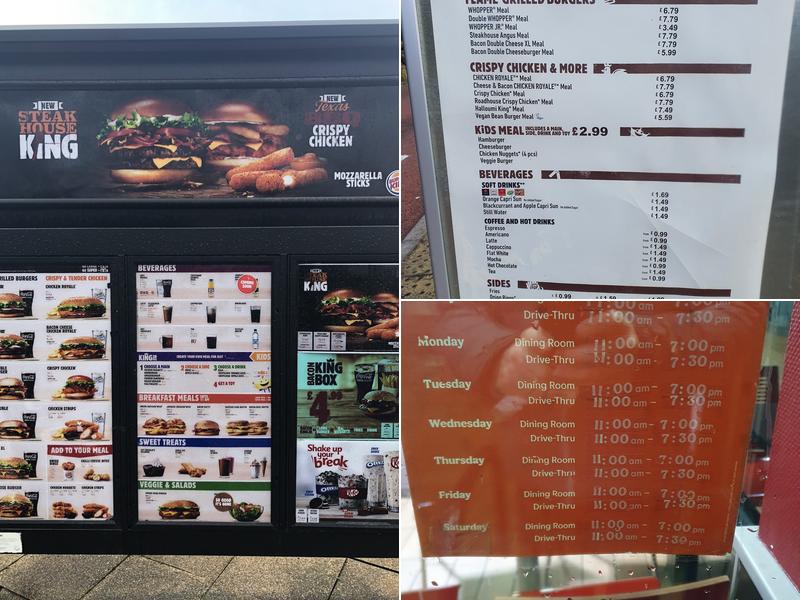 Burger King Menu