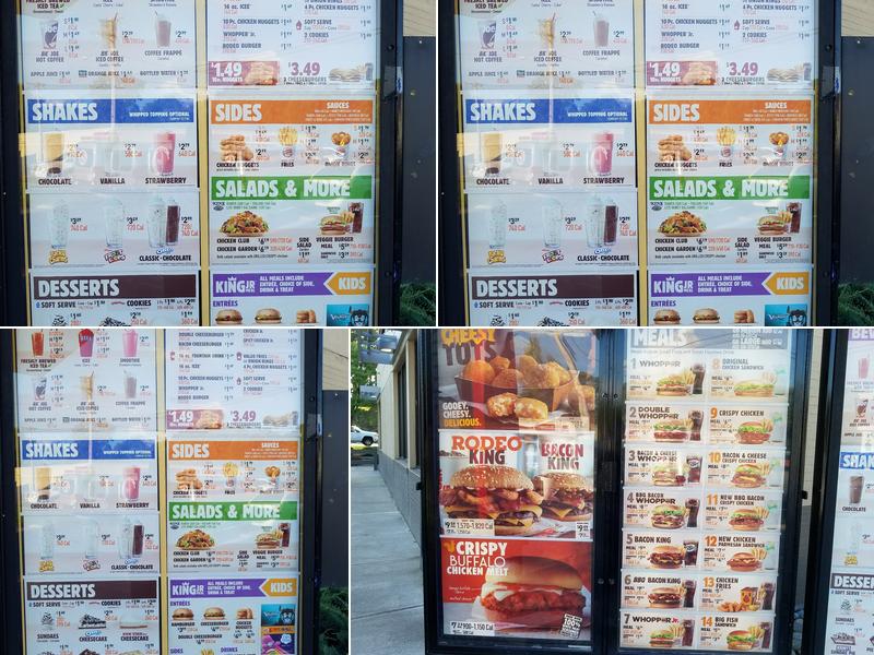 Burger King Menu