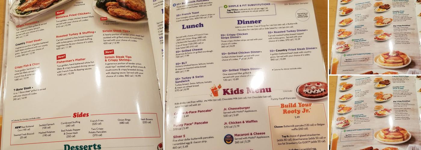 IHOP Menu