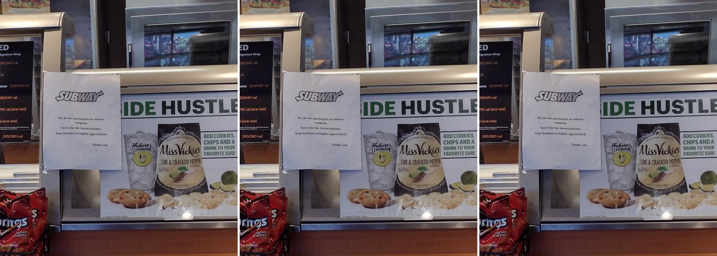 Subway Menu