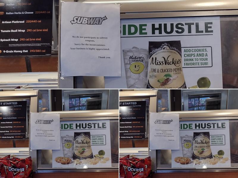 Subway Menu