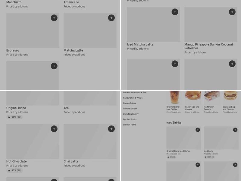 Dunkin' Menu