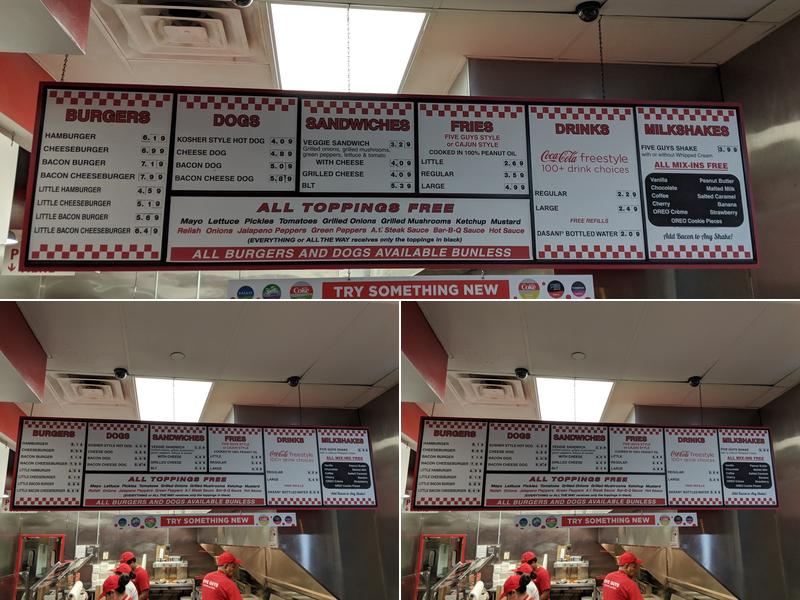 Five Guys Menu