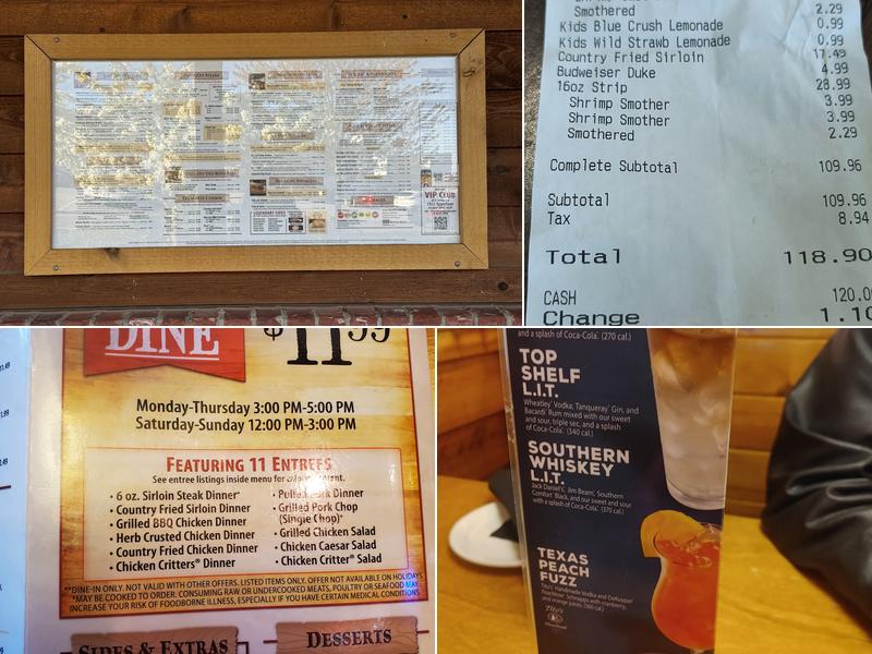 Texas Roadhouse Menu