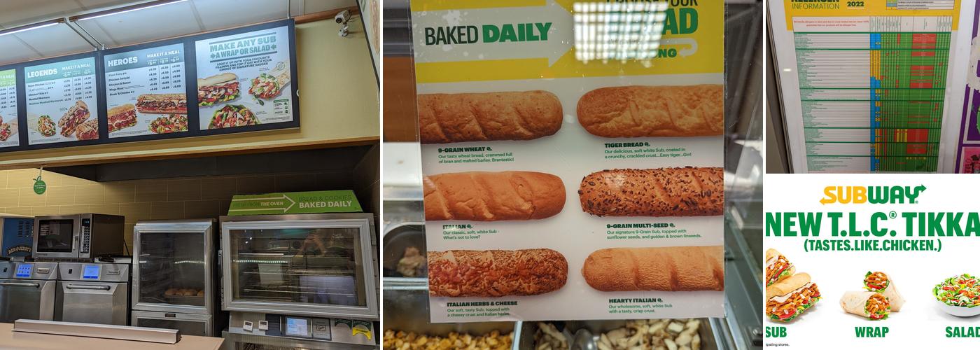 Subway Menu