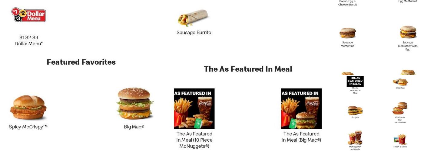 McDonald's Menu