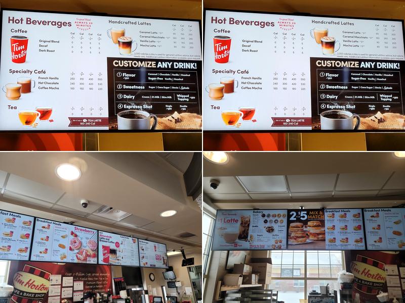 Tim Hortons Menu