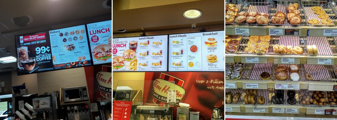 Tim Hortons Menu