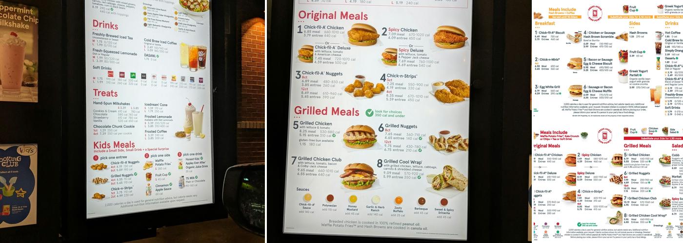 Chick-fil-A Menu