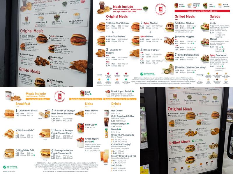 Chick-fil-A Menu