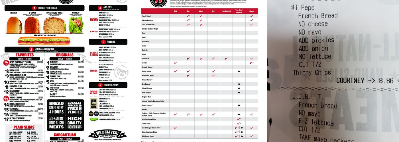 Jimmy John's Menu