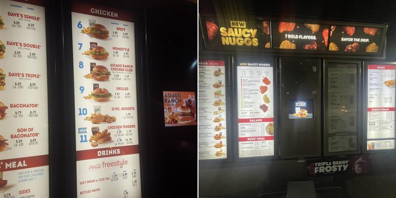 Wendy's Menu