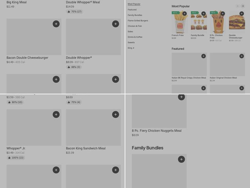Burger King Menu