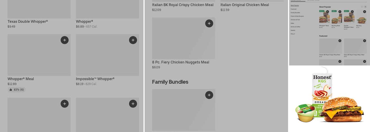 Burger King Menu