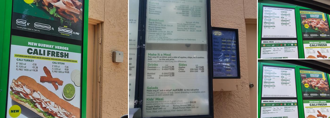 Subway Menu